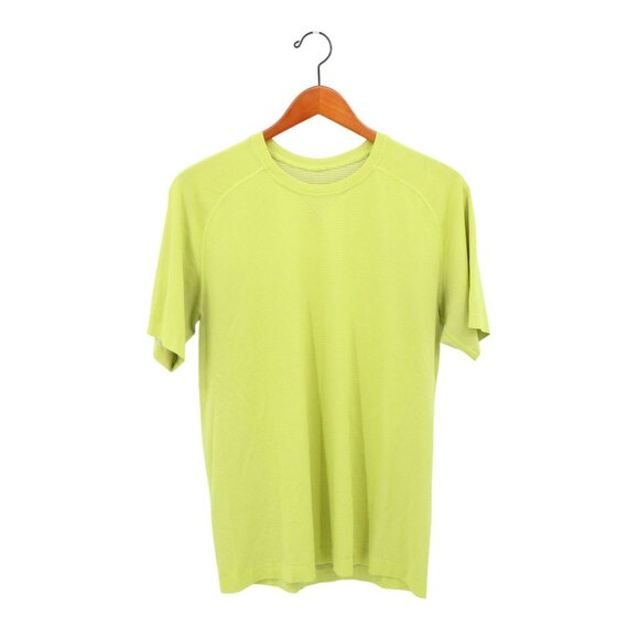 Lululemon Metal Vent Tech Short Sleeve Bright Yellowish Green Shirt M - Picture 1 of 4